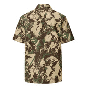 Brushstroke Grasslands CAMO Unisex Short-Sleeve Button Shirt - Button-Up