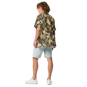 Brushstroke Grasslands CAMO Unisex Short-Sleeve Button Shirt - Button-Up