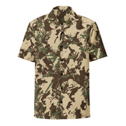 Brushstroke Grasslands CAMO Unisex Short-Sleeve Button Shirt - Button-Up