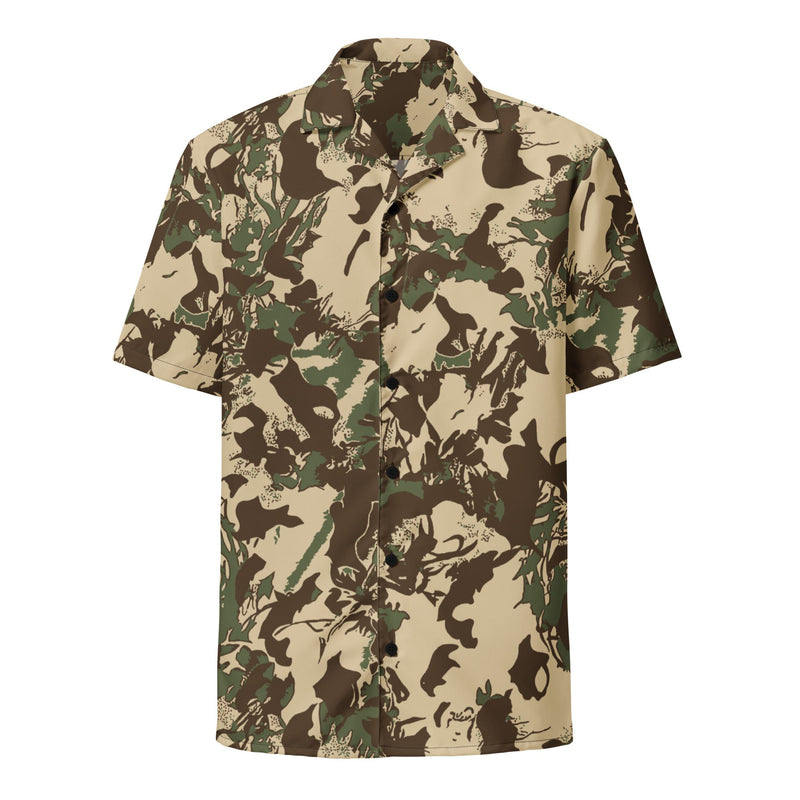 Brushstroke Grasslands CAMO Unisex Short-Sleeve Button Shirt - Button-Up