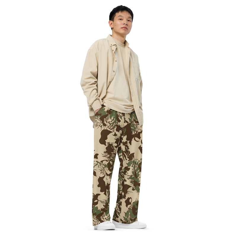 Koevoet Grasslands South African CAMO Unisex Wide-Leg Leisure Pants - Pant