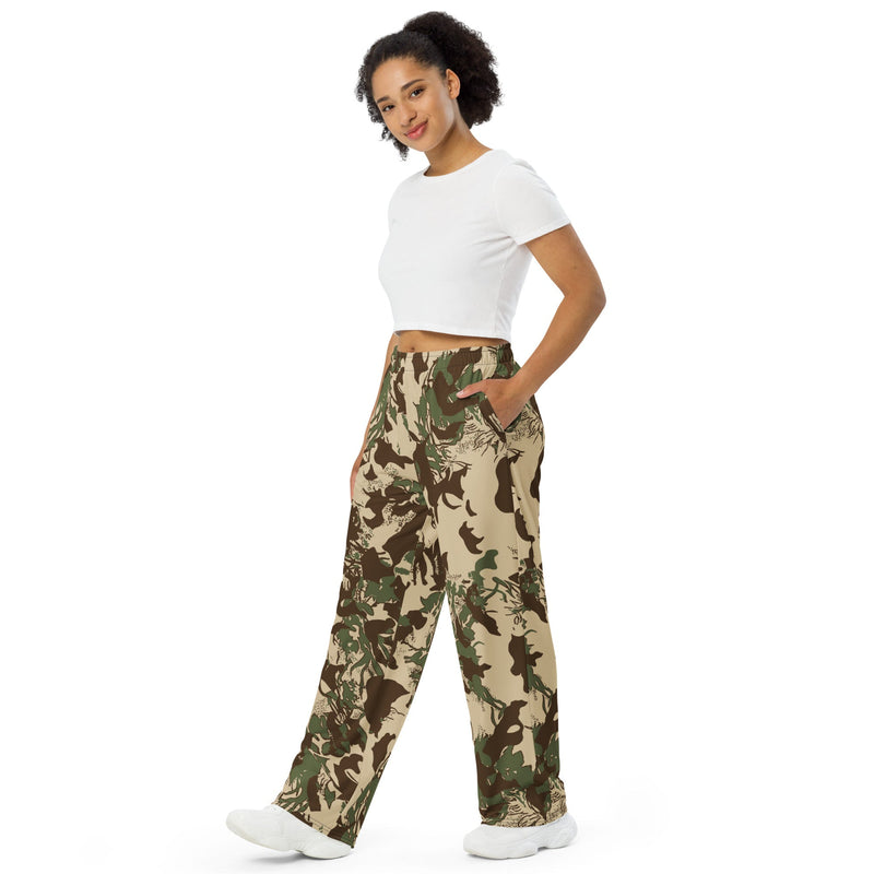 Koevoet Grasslands South African CAMO Unisex Wide-Leg Leisure Pants - Pant
