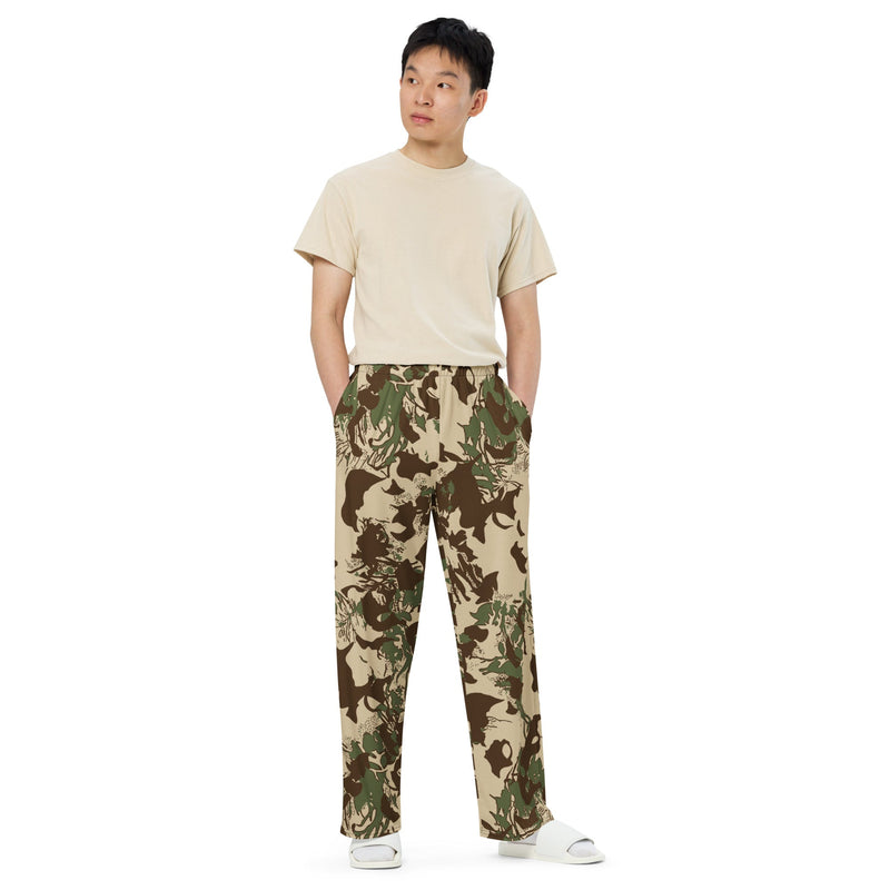 Koevoet Grasslands South African CAMO Unisex Wide-Leg Leisure Pants - Pant
