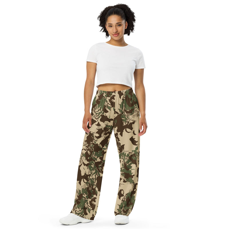 Koevoet Grasslands South African CAMO Unisex Wide-Leg Leisure Pants - Pant