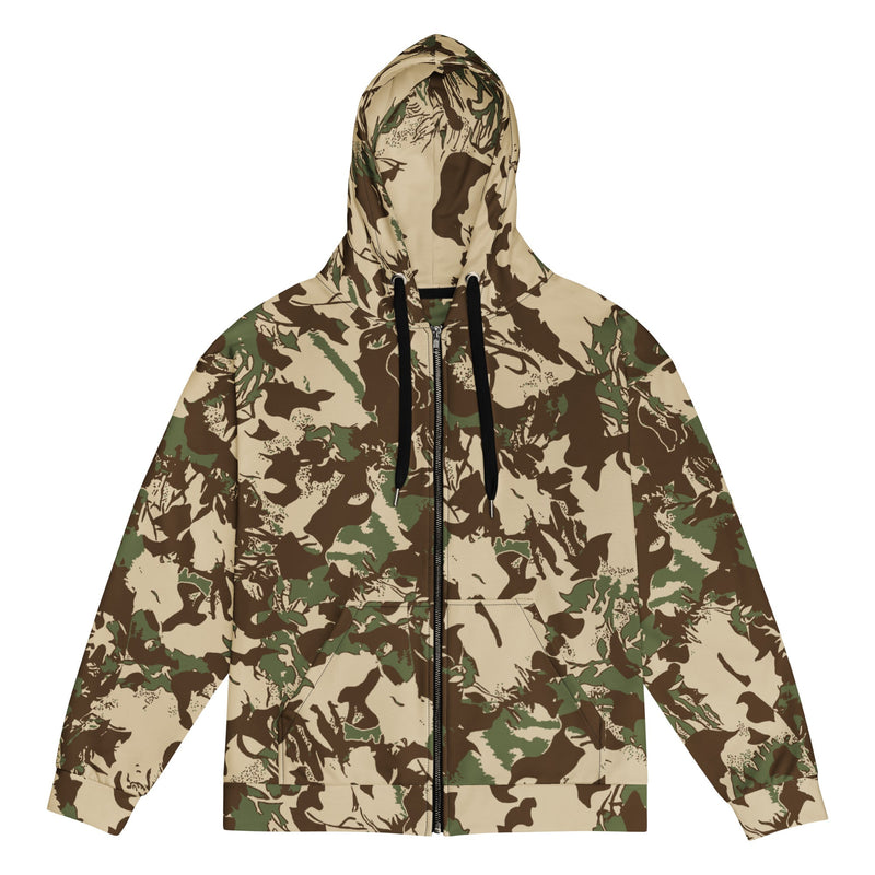 South African Koevoet Grasslands CAMO Unisex Zip Hoodie - 2XS