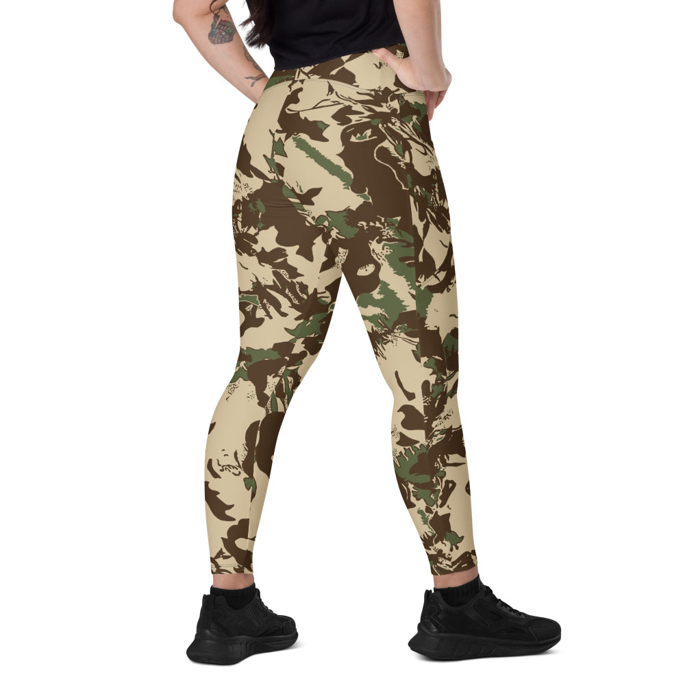 South African Police (SAP) KOEVOET CAMO Leggings with pockets - 2XS - Womens With Pockets