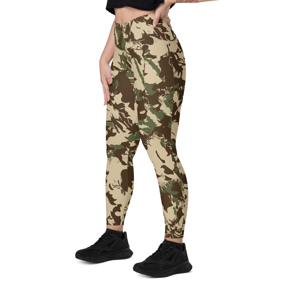 South African Police (SAP) KOEVOET CAMO Leggings with pockets - Womens With Pockets