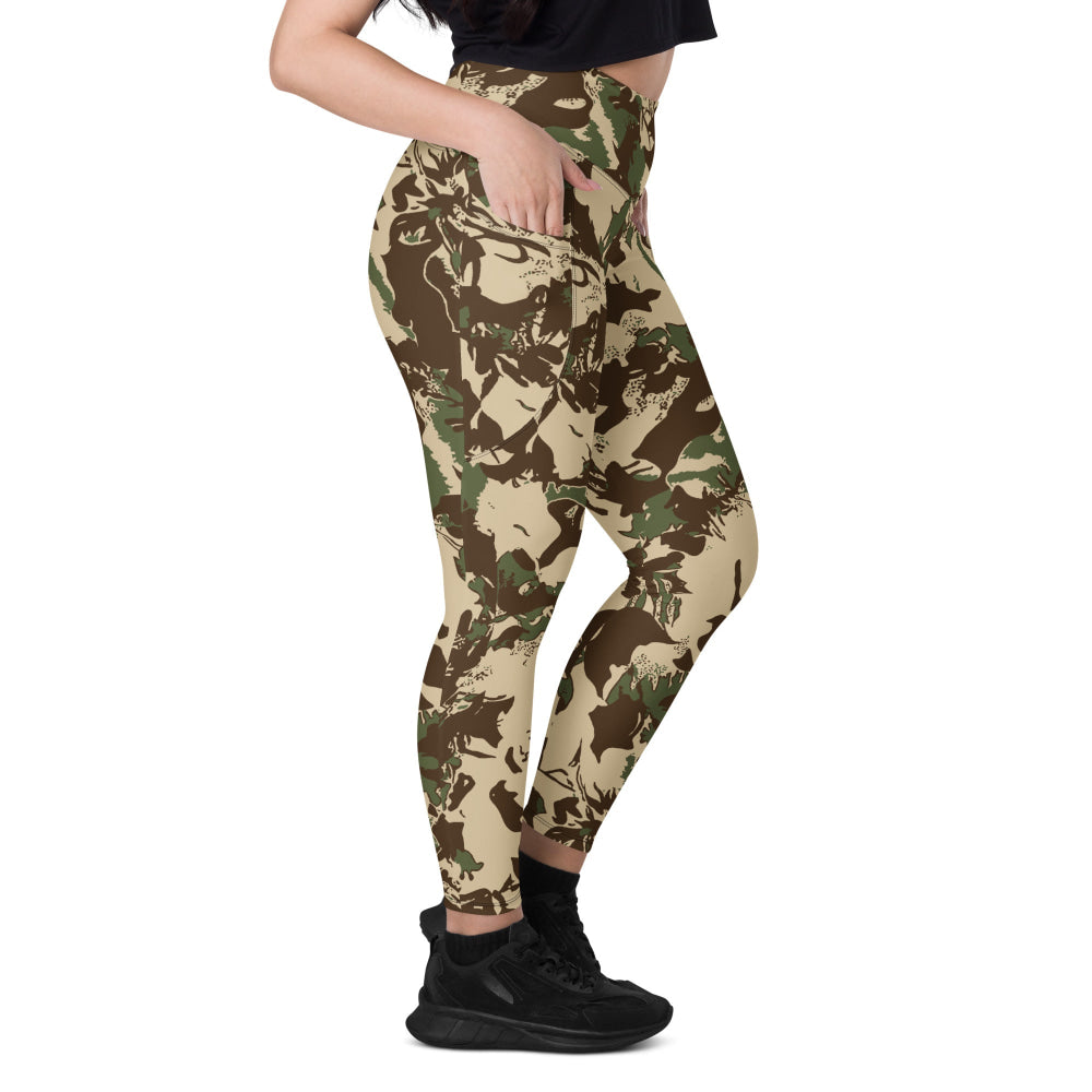 South African Police (SAP) KOEVOET CAMO Leggings with pockets - Womens With Pockets