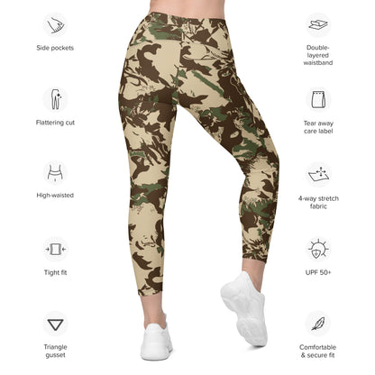 South African Police (SAP) KOEVOET CAMO Leggings with pockets - Womens With Pockets