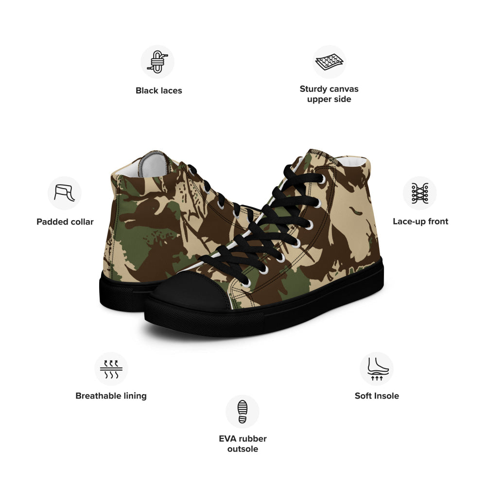 South African Police (SAP) KOEVOET CAMO Men’s high top canvas shoes - Mens High Top Canvas Shoes