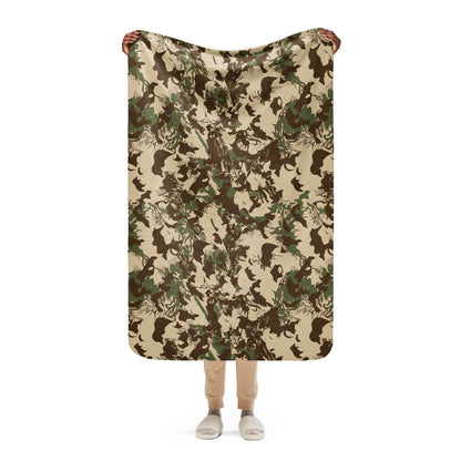 South African Police (SAP) KOEVOET CAMO Sherpa blanket - 37″×57″ - Blanket