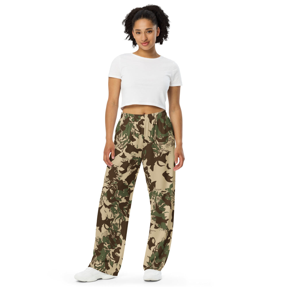 South African Police (SAP) KOEVOET CAMO unisex wide-leg pants - Unisex Wide-Leg Pants