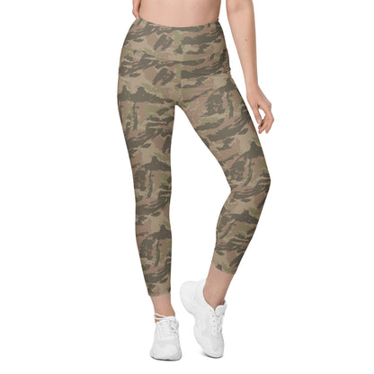 South African Railway Police CAMO Leggings with pockets - Womens With Pockets