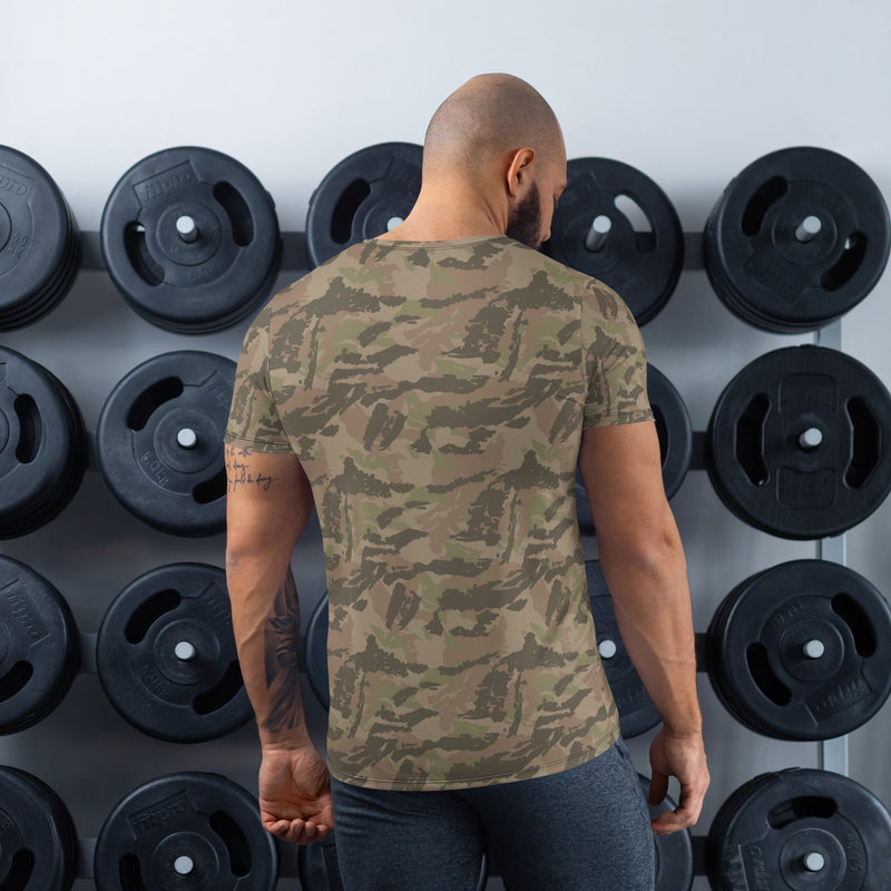 Brushstroke South African Railway Police CAMO Mens Athletic T-Shirt - Shirt