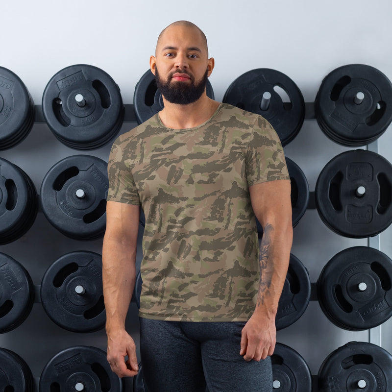 Brushstroke South African Railway Police CAMO Mens Athletic T-Shirt - XS - Shirt