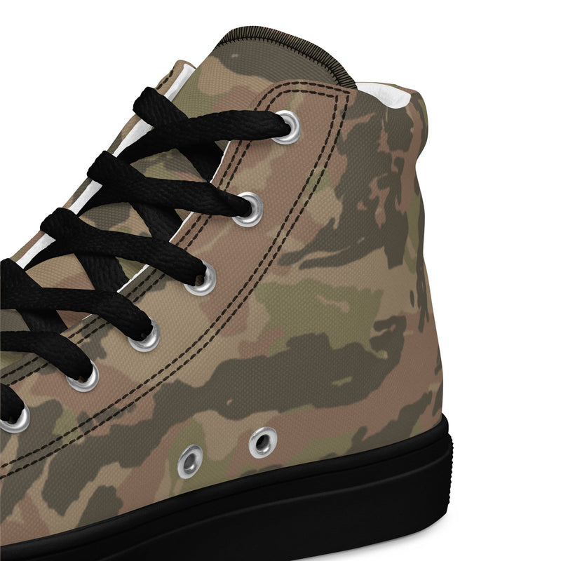 Brushstroke South African Railway Police CAMO Mens High-Top Canvas Shoes