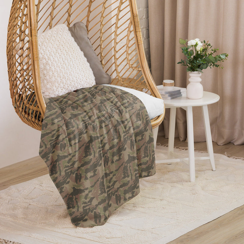 Brushstroke South African Railway Police CAMO Sherpa Blanket