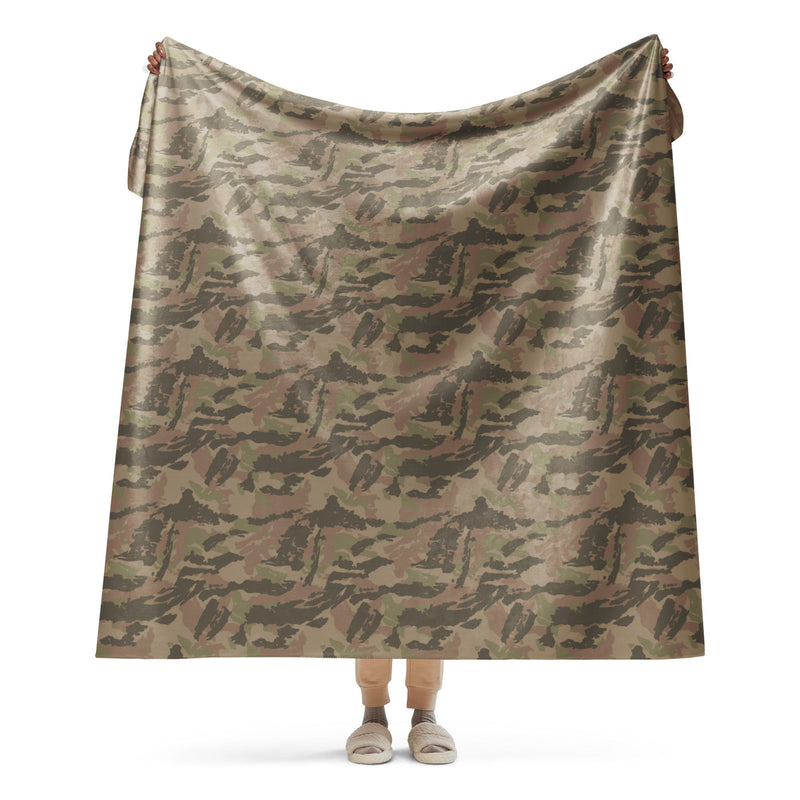 Brushstroke South African Railway Police CAMO Sherpa Blanket - 60″×80″