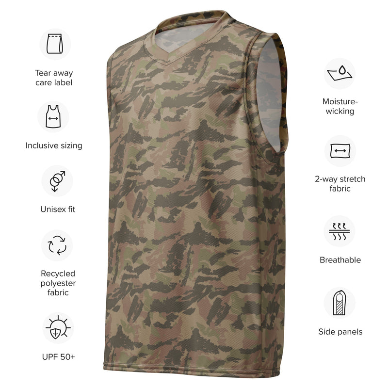 Brushstroke South African Railway Police CAMO Unisex Basketball Jersey