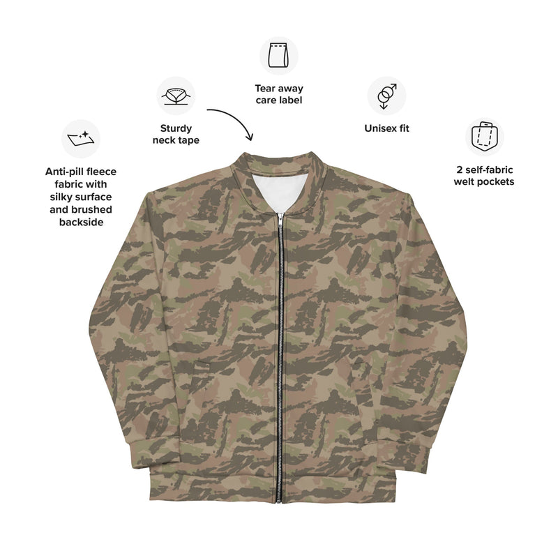 Brushstroke South African Railway Police CAMO Unisex Bomber Jacket