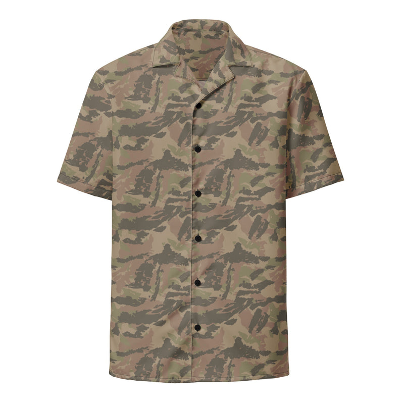 Brushstroke South African Railway Police CAMO Unisex Short-Sleeve Button Shirt - Button-Up