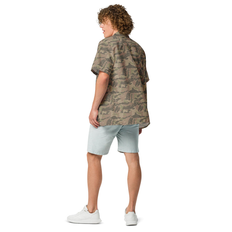 Brushstroke South African Railway Police CAMO Unisex Short-Sleeve Button Shirt - Button-Up