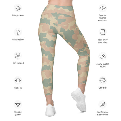 South African RECCE Hunter Group 1st GEN CAMO Leggings with pockets - Womens With Pockets