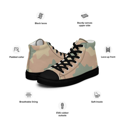 South African RECCE Hunter Group 1st GEN CAMO Men’s high top canvas shoes - Mens High Top Canvas Shoes