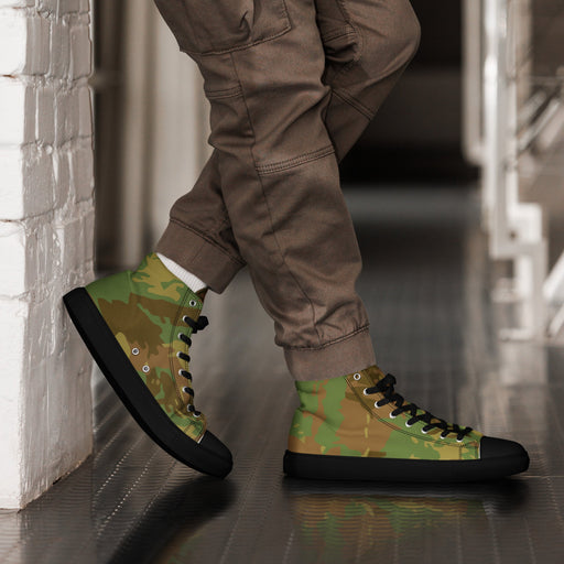 Brushstroke RECCE Hunter Group South African CAMO Mens High-Top Canvas Shoes - 5