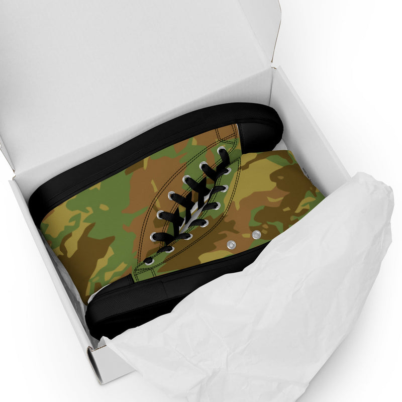 Brushstroke RECCE Hunter Group South African CAMO Mens High-Top Canvas Shoes