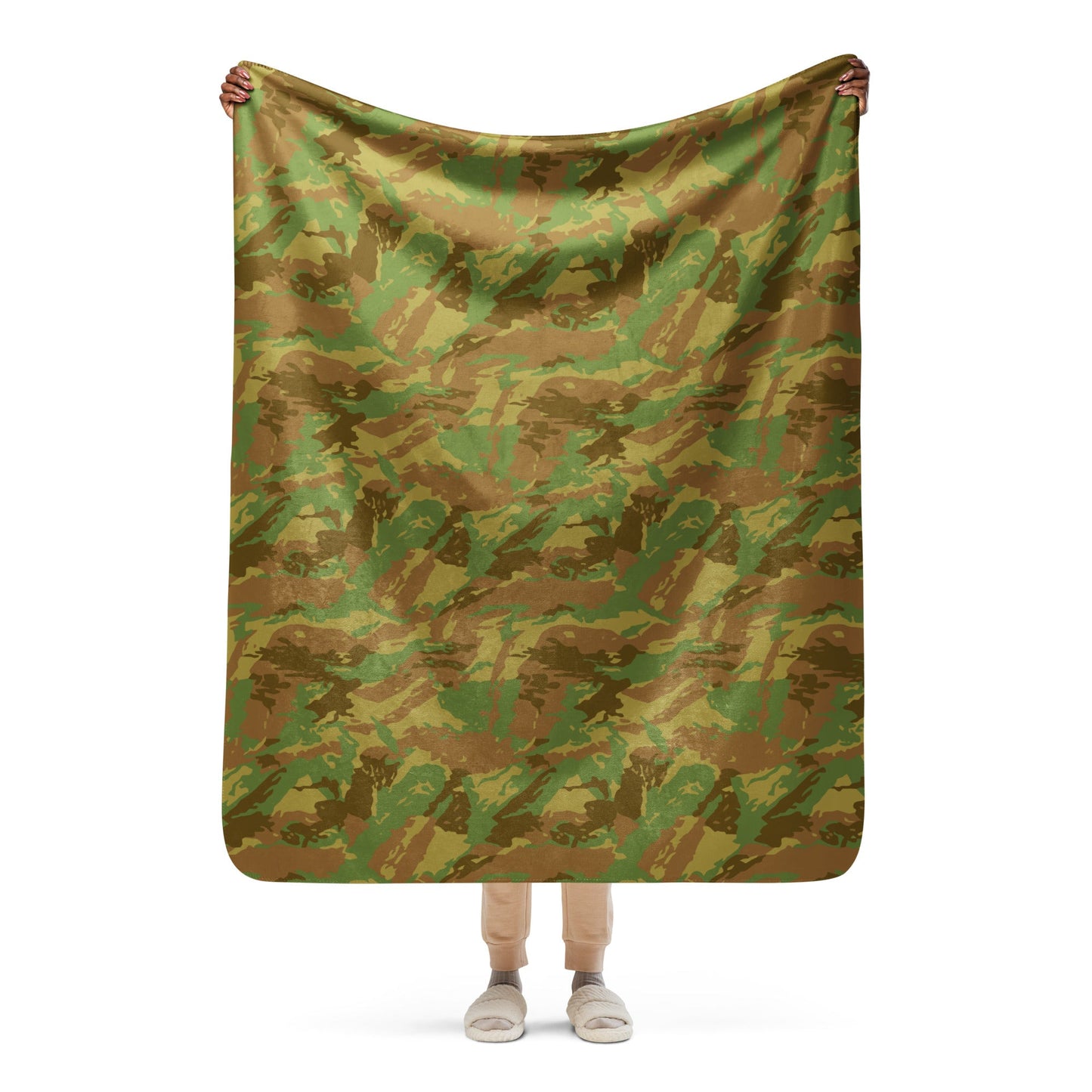 South African RECCE Hunter Group CAMO Sherpa blanket - 50″×60″ - Blankets
