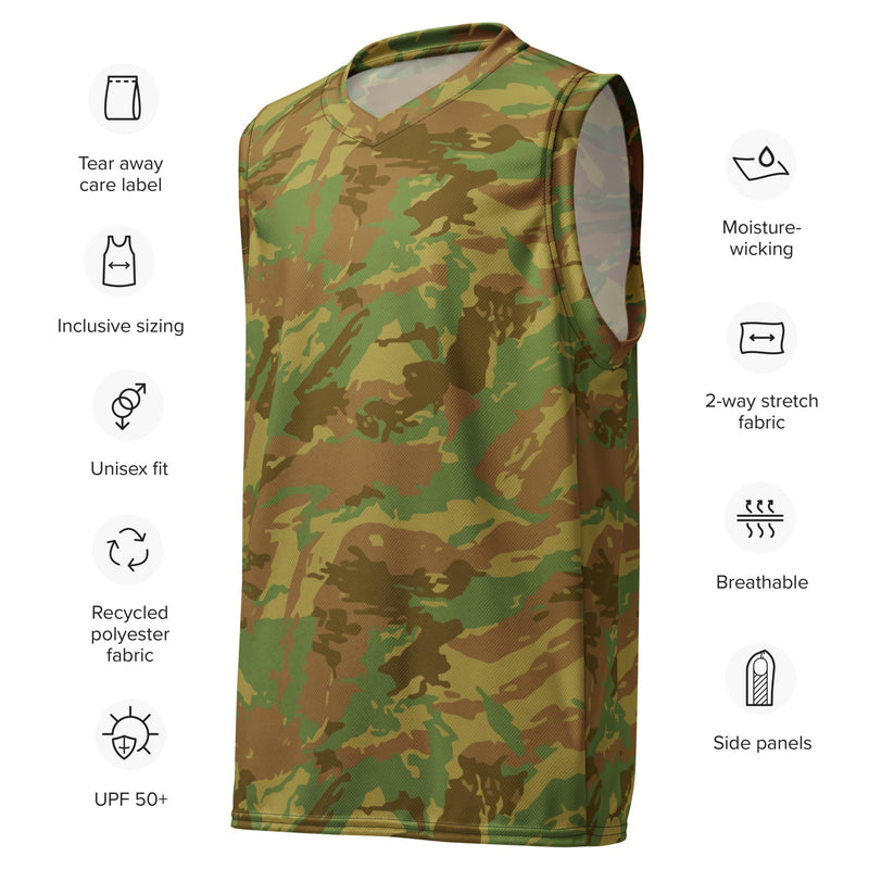 Brushstroke RECCE Hunter Group South African CAMO Unisex Basketball Jersey