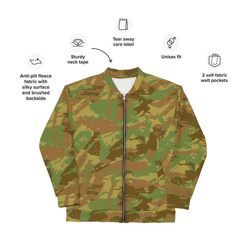 Brushstroke RECCE Hunter Group South African CAMO Unisex Bomber Jacket