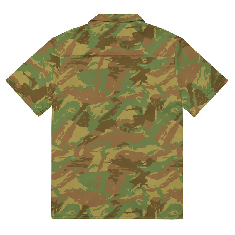 Brushstroke RECCE Hunter Group South African CAMO Unisex Short-Sleeve Button Shirt - Button-Up