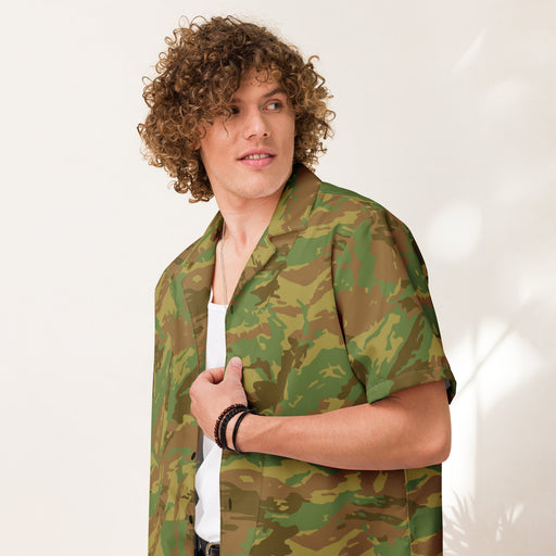 Brushstroke RECCE Hunter Group South African CAMO Unisex Short-Sleeve Button Shirt - Button-Up