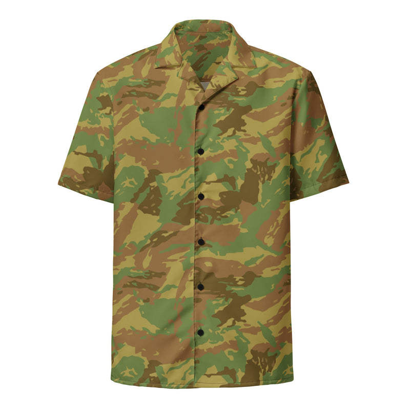 Brushstroke RECCE Hunter Group South African CAMO Unisex Short-Sleeve Button Shirt - Button-Up