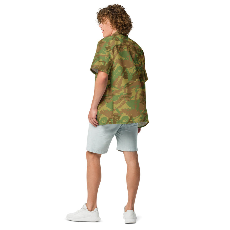 Brushstroke RECCE Hunter Group South African CAMO Unisex Short-Sleeve Button Shirt - Button-Up