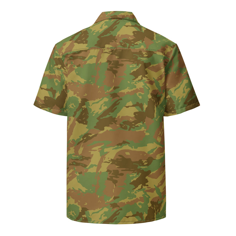 Brushstroke RECCE Hunter Group South African CAMO Unisex Short-Sleeve Button Shirt - Button-Up