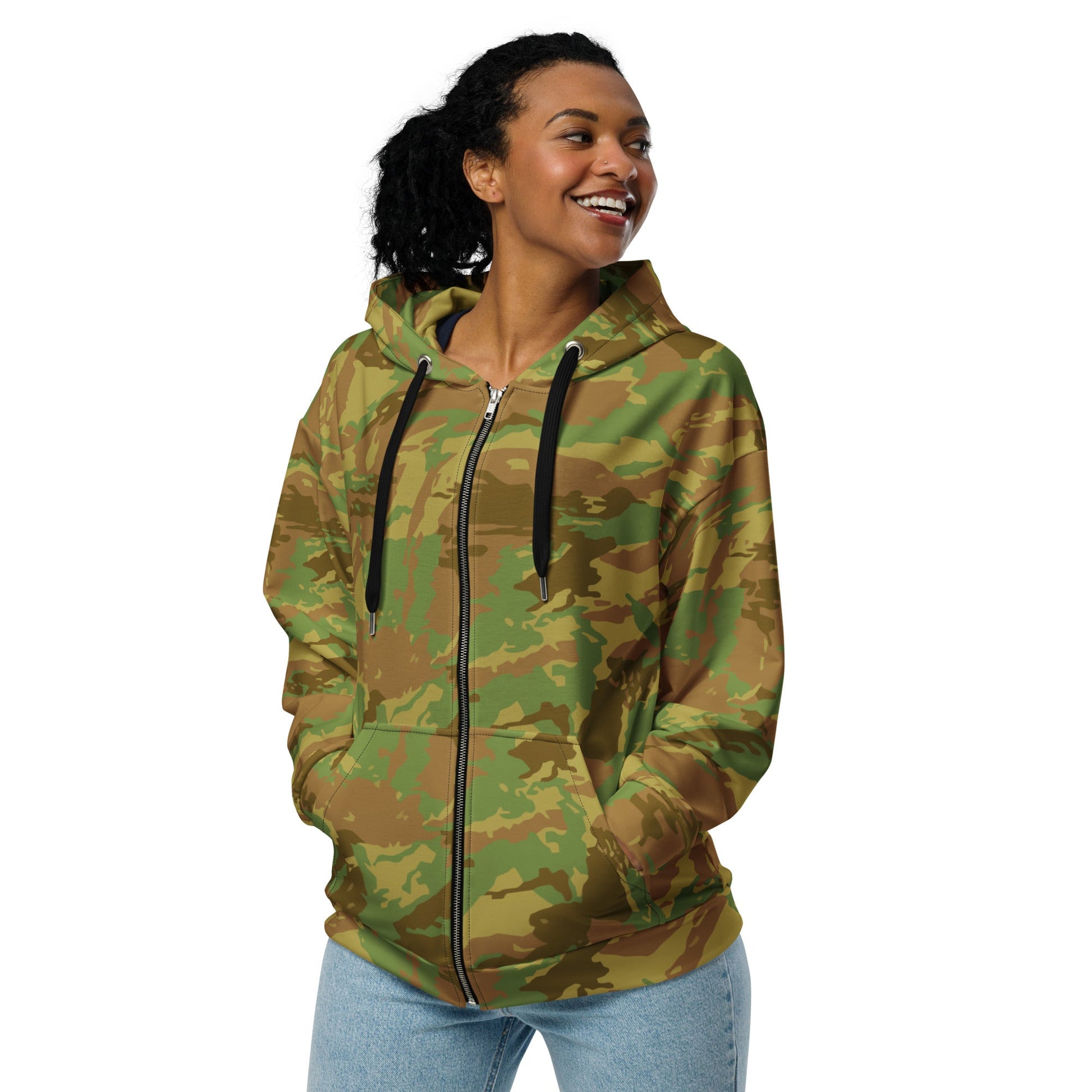 South African RECCE Hunter Group CAMO Unisex zip hoodie - Zip Hoodies