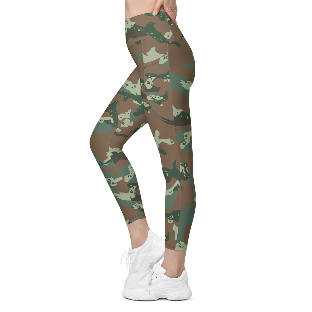 South African Soldier 2000 CAMO Leggings with pockets - Womens With Pockets