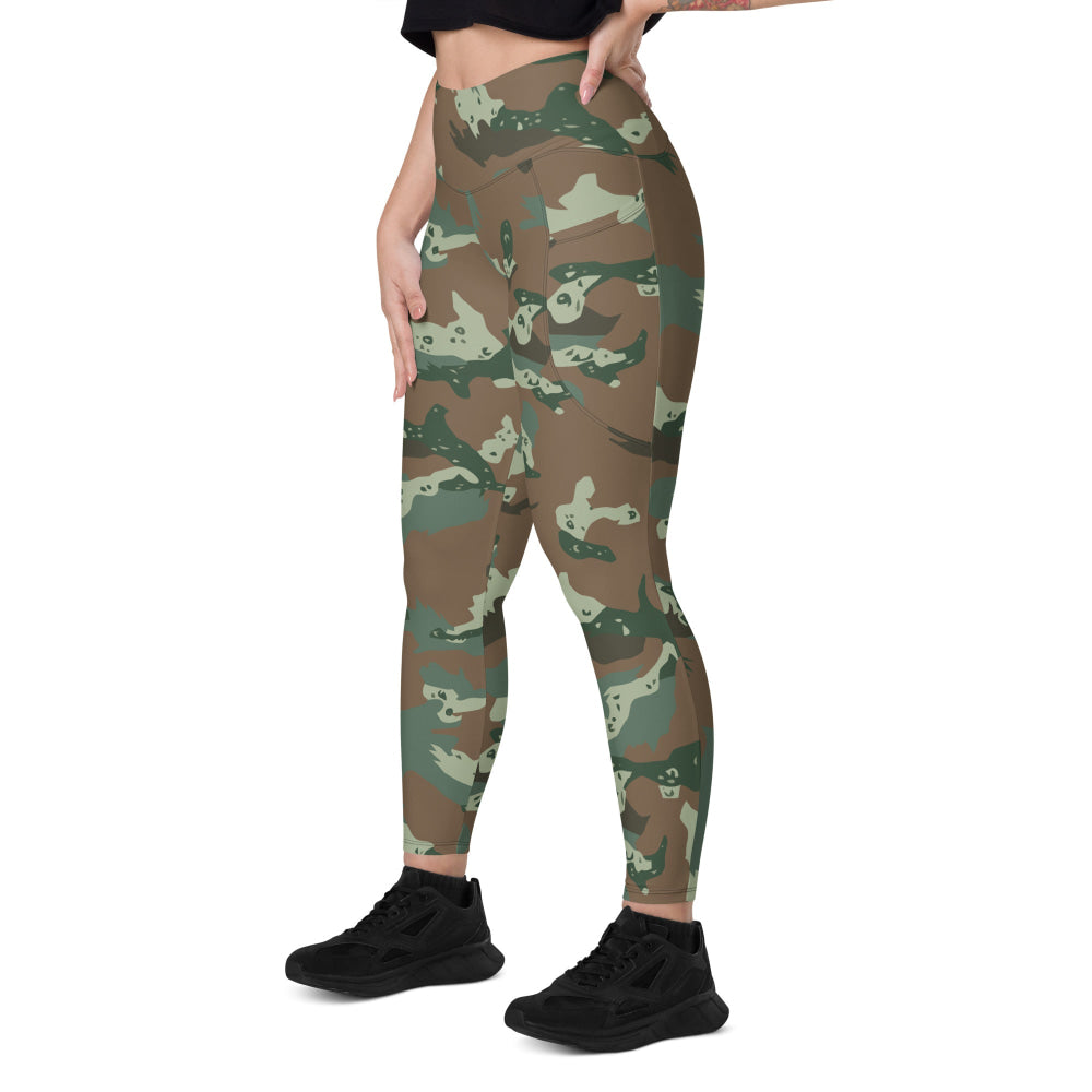 South African Soldier 2000 CAMO Leggings with pockets - Womens With Pockets