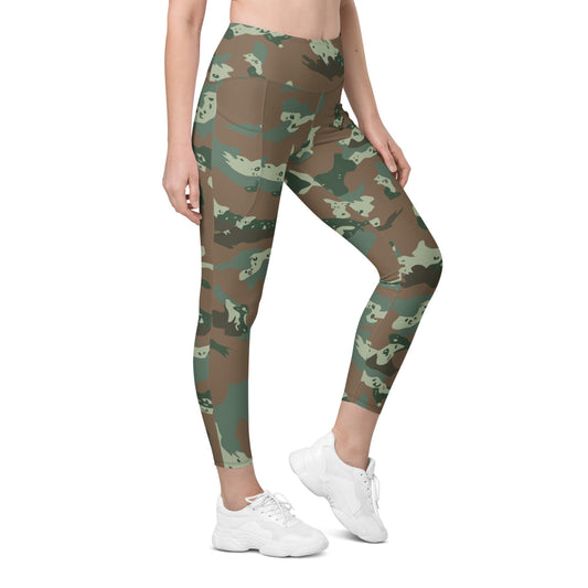 South African Soldier 2000 CAMO Leggings with pockets - 2XS - Womens With Pockets