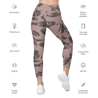 South African Special Forces Adder DPM CAMO Leggings with pockets - Womens With Pockets