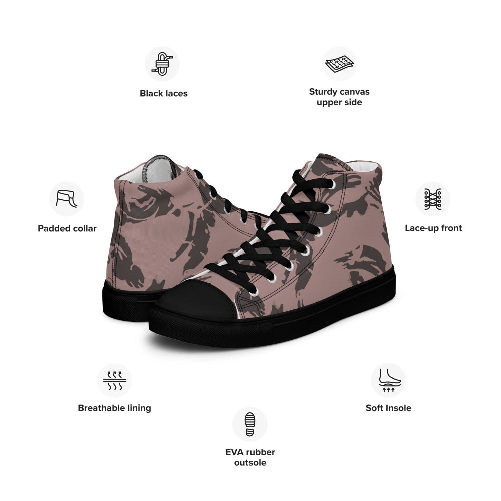 South African Special Forces Adder DPM CAMO Men’s high top canvas shoes - Mens High Top Canvas Shoes