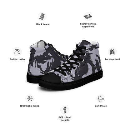 South African Special Forces Adder DPM Urban CAMO Men’s high top canvas shoes - Mens High Top Canvas Shoes