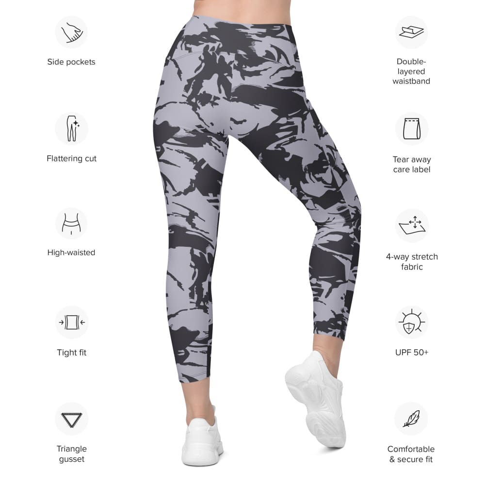 South African Special Forces Adder DPM Urban CAMO Women’s Leggings with pockets