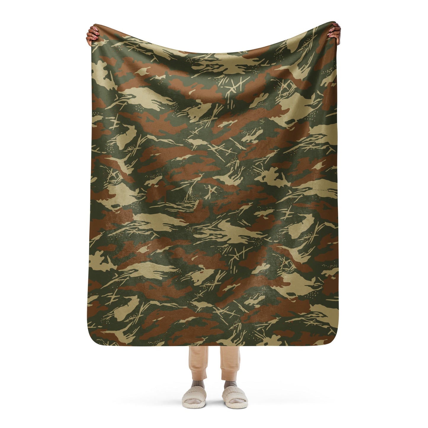 South African SWAPOL KOEVOET CAMO Sherpa blanket 50″×60″ Blankets