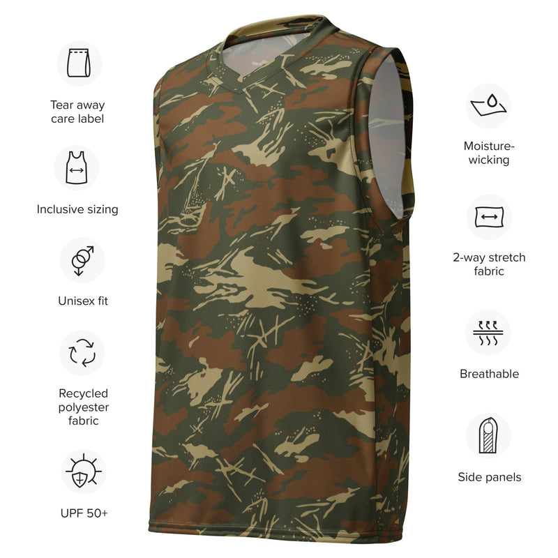 Koevoet SWAPOL South African CAMO Unisex Basketball Jersey