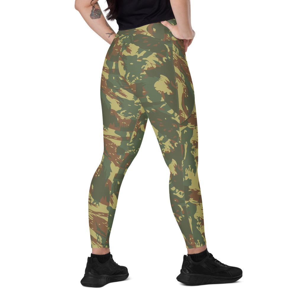 South African Transkei Dry Season CAMO Leggings with pockets - 2XS - Womens With Pockets