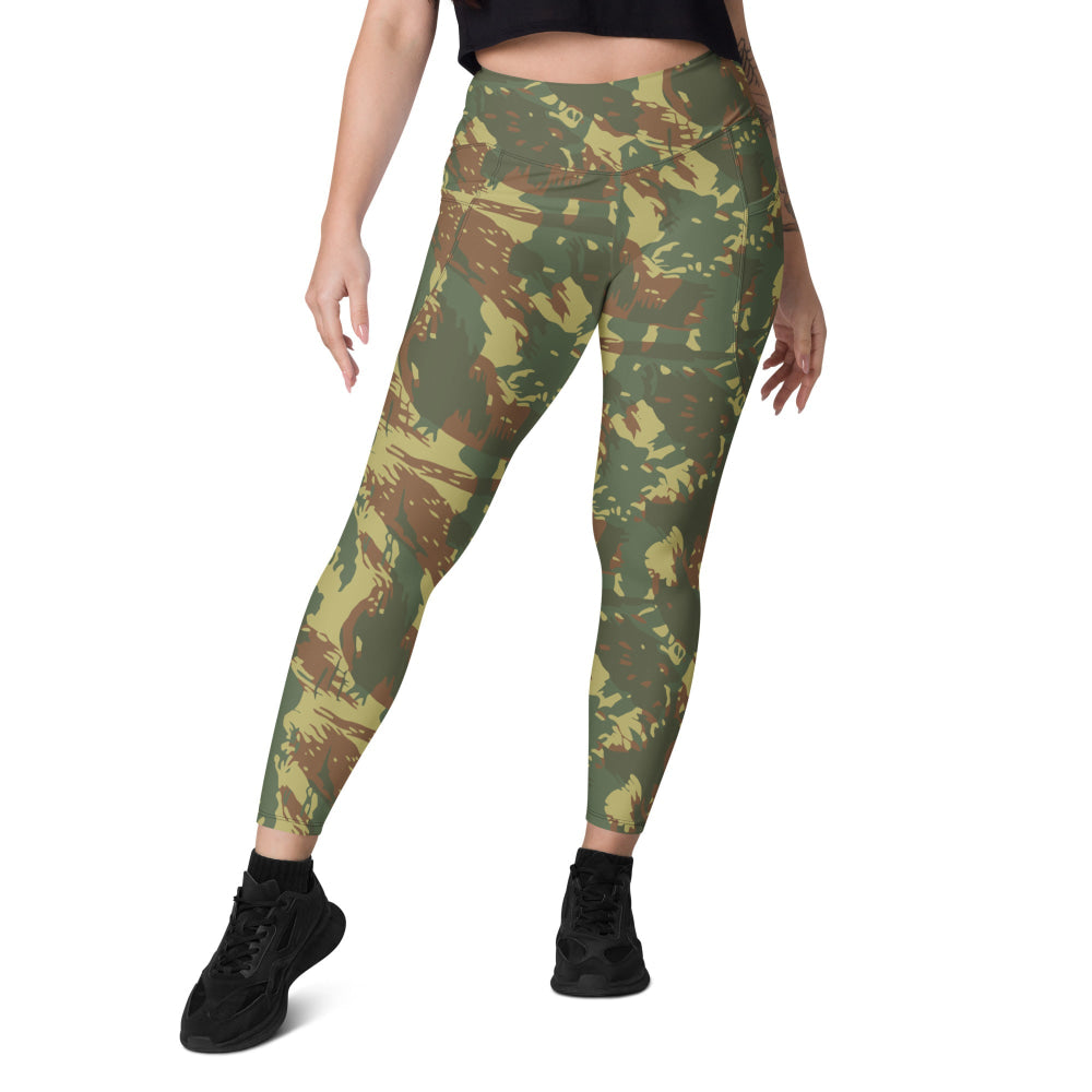 South African Transkei Dry Season CAMO Leggings with pockets - Womens With Pockets